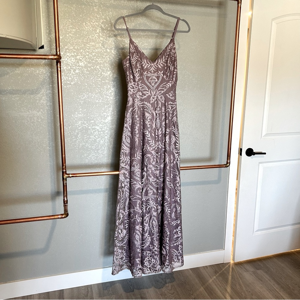Windsor Damask Purple Bridesmaid Dress. Size small.